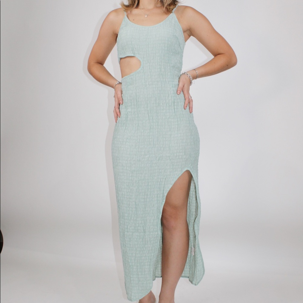 Green Cutout dress